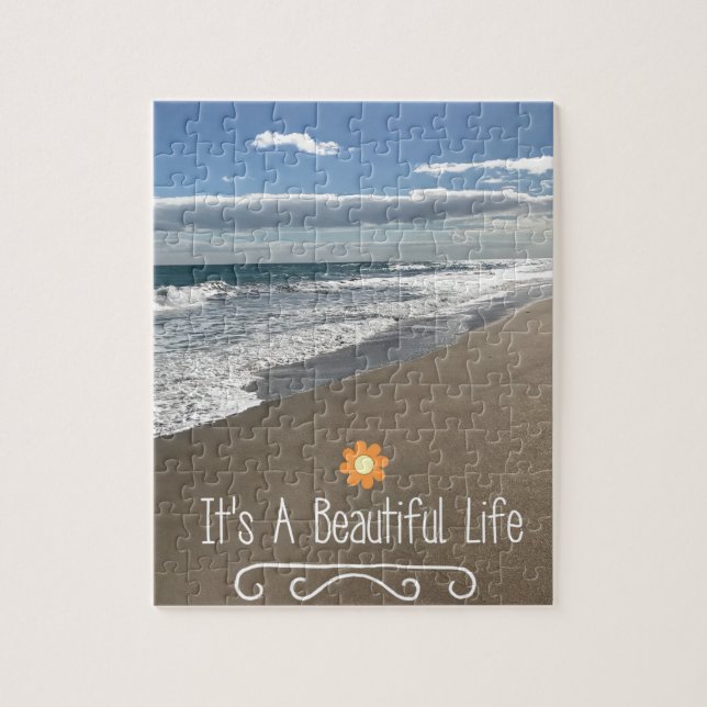 Its A Beautiful Life at the Beach Jigsaw Puzzle (Vertical)