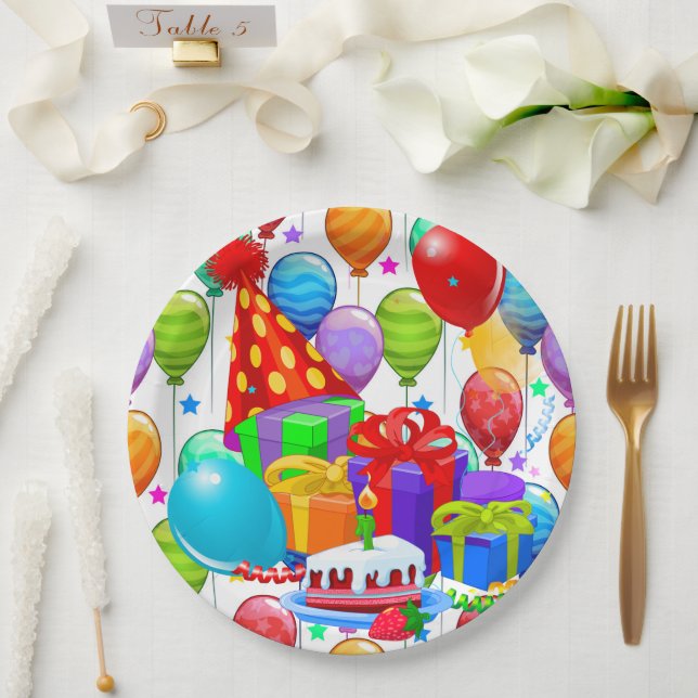 It's A Birthday Celebration   Paper Plate (Wedding)