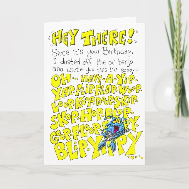 It's A Birthday Song Thing Card (Front)