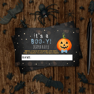 It's A Boo-y! Little Pumpkin Halloween Baby Shower Enclosure Card