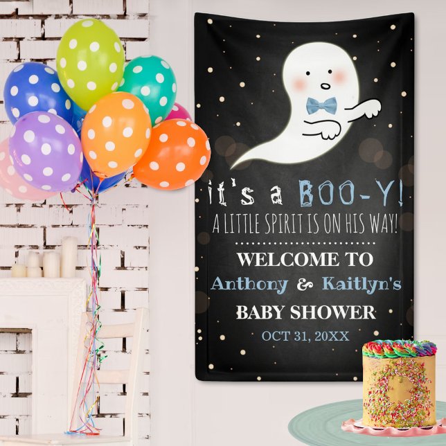 It's A Boo-y! Little Spirit Halloween Baby Shower Banner (Creator Uploaded)