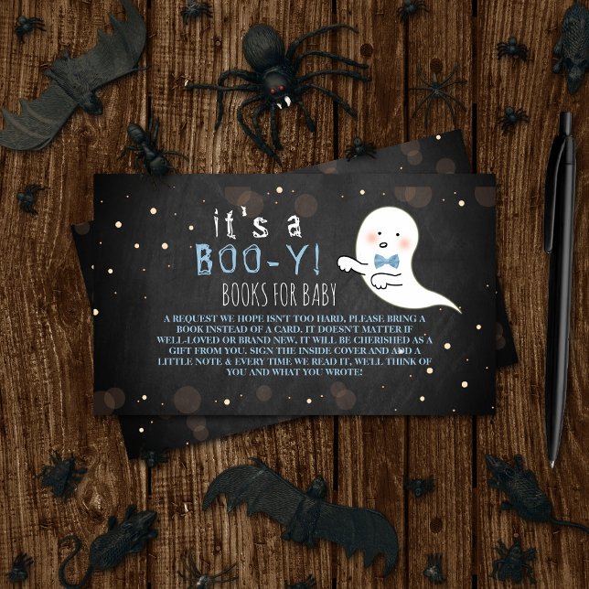 It's A Boo-y! Little Spirit Halloween Baby Shower Enclosure Card (Creator Uploaded)