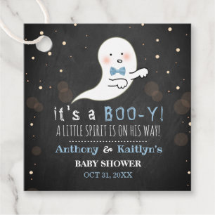 It's A Boo-y! Little Spirit Halloween Baby Shower Favour Tags