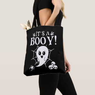 It's A Booy, Cute Baby Gender Reveal Halloween Tote Bag