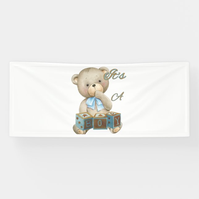 It's A Boy 2.5x6 Vinyl Banner (Horizontal)