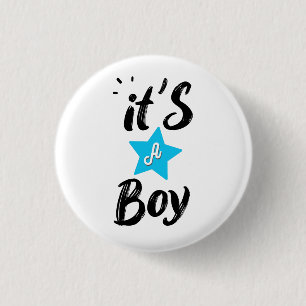 It's a boy 3 cm round badge