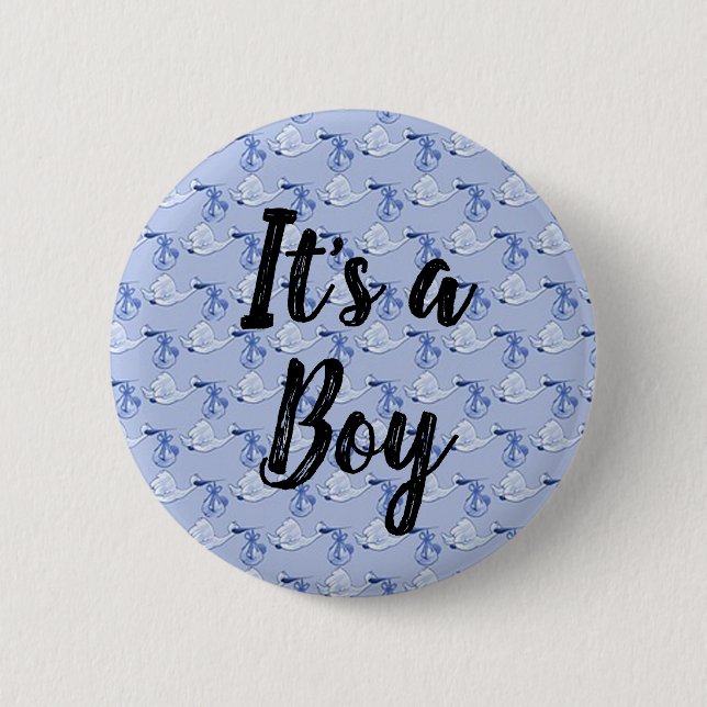 It's a Boy 6 Cm Round Badge (Front)