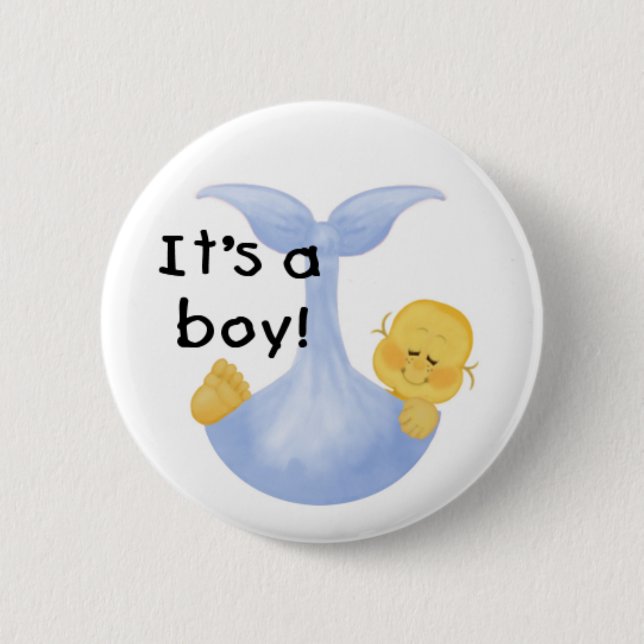 It's a Boy 6 Cm Round Badge (Front)