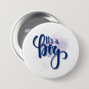 Its a boy  7.5 cm round badge