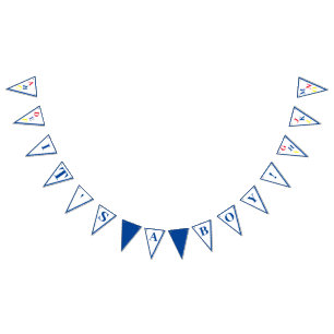 It's A Boy ABC Primary Colors bunting banner