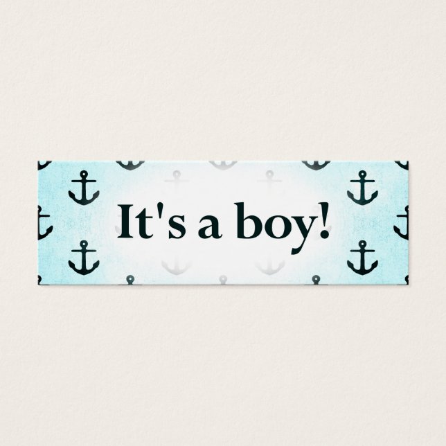 It's a Boy! Anchor Pattern Baby Blue (Front)