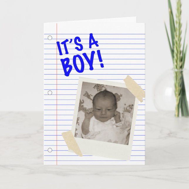 it's a boy announcement (Front)