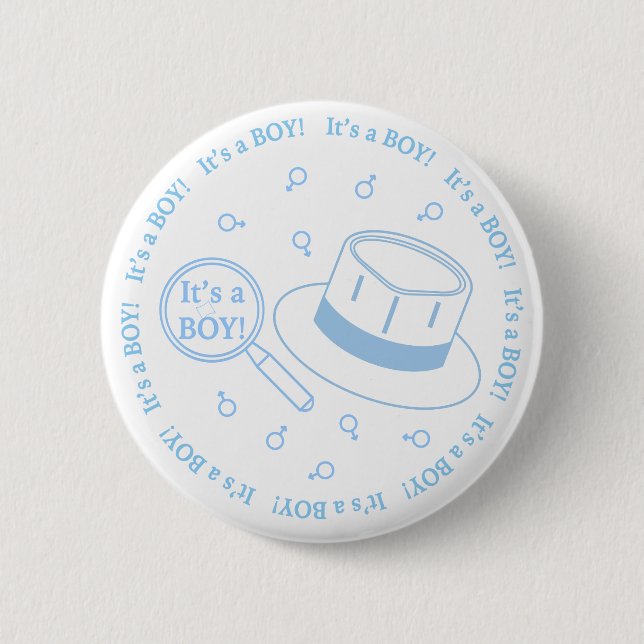 It's a Boy! announcement 6 Cm Round Badge (Front)