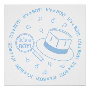It's a Boy! announcement Poster