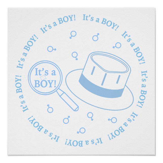 It's a Boy! announcement Poster (Front)
