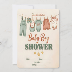 It's a Boy! Baby Boy Shower Invitation