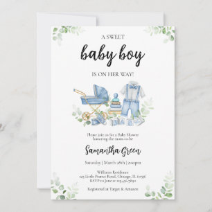 It's a Boy Baby Clothes Baby Shower Invitation