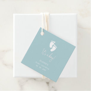Its a Boy Baby Feet Blue Boy Baby Shower Favour Tags