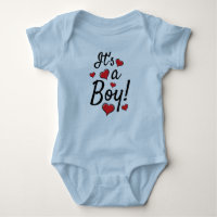 It's a Boy! Baby Gender Reveal Baby Bodysuit