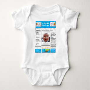 It's A Boy BABY NEWSPAPER One-Piece Bodysuit