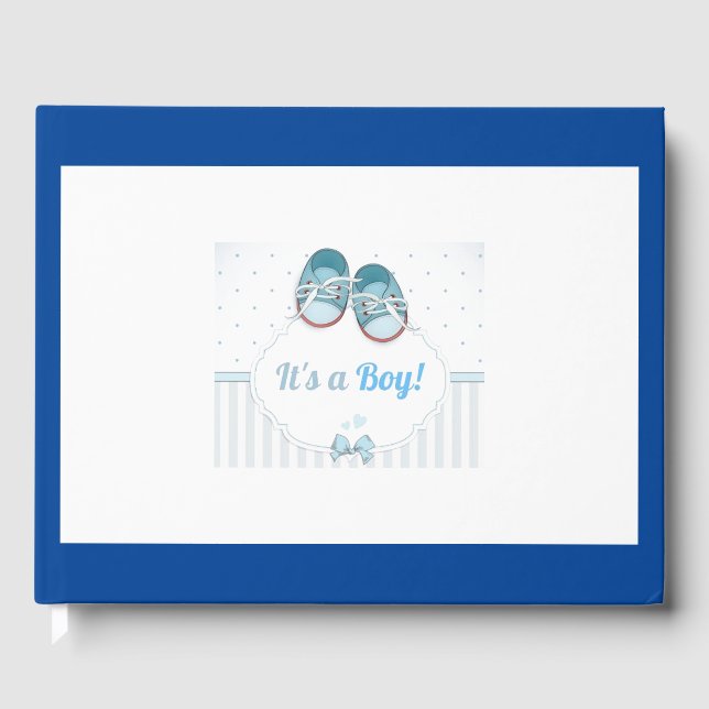 It's a boy baby shower guest book (Front)