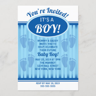 It's A Boy! Baby Shower Invitation