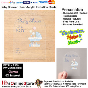 It's a Boy Baby Shower Invitation Card 16