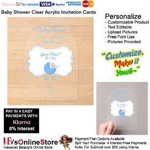 It's a Boy Baby shower Invitation Card 3