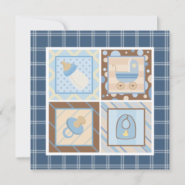 It's A Boy! Baby Shower Invitations (Front)