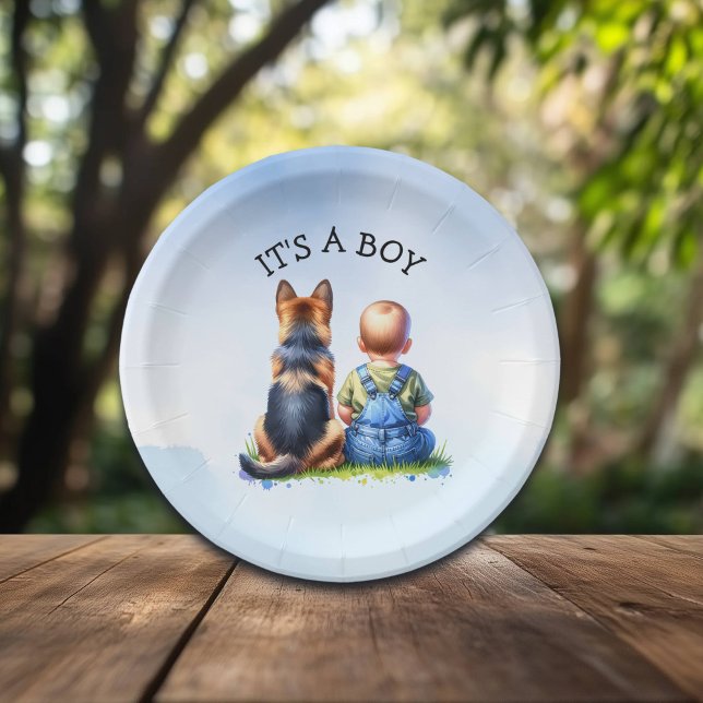 It's a Boy!  | Baby Shower Paper Plate (Creator Uploaded)