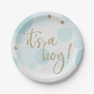 It's A Boy Baby Shower Paper Plates