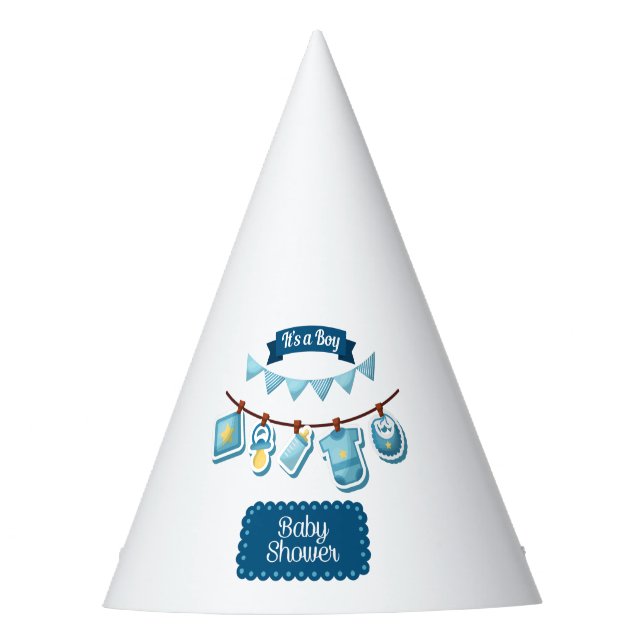 It's A Boy Baby Shower Party Hat (Front)