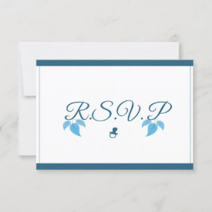 It's A Boy Baby Shower RSVP Card