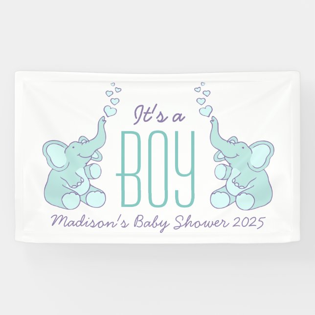 Its a boy baby shower signage banner (Horizontal)