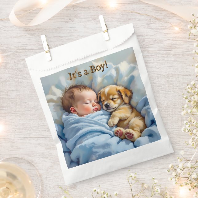 It's a Boy | Baby Shower Thank You Favour Bags (Clipped)