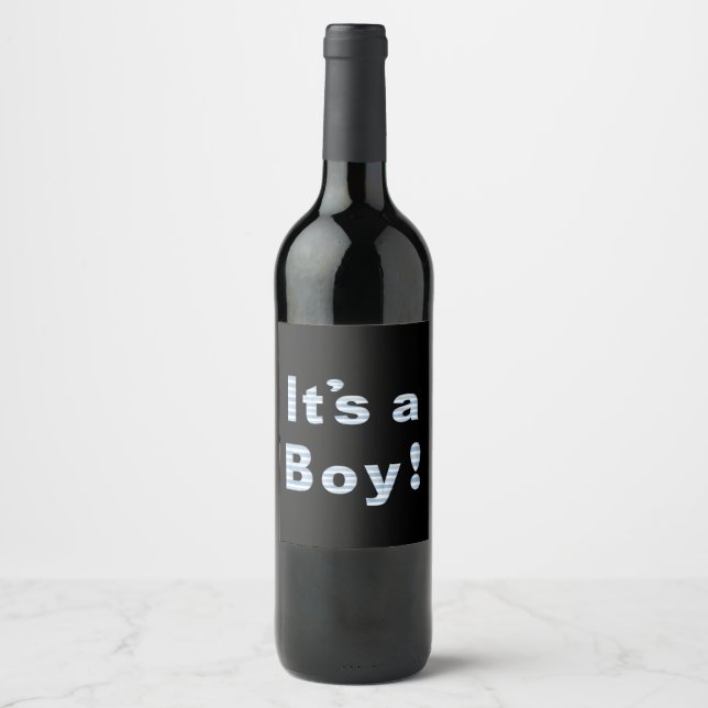 It's a boy baby shower, wine, labels, for sale ! wine label (Front)