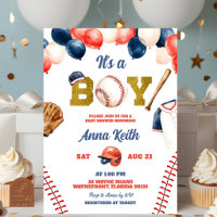 It's A Boy Baseball Baby Shower