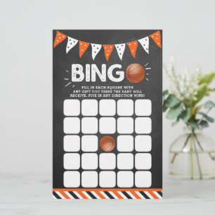 It's A Boy! Basketball Themed Baby Shower Bingo