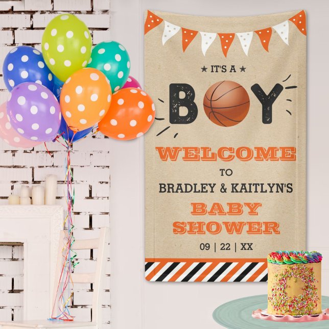 It's A Boy! Basketball Themed Baby Shower Welcome Banner (Creator Uploaded)