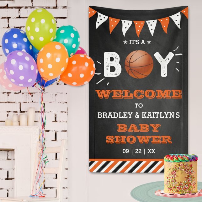 It's A Boy! Basketball Themed Baby Shower Welcome Banner (Creator Uploaded)