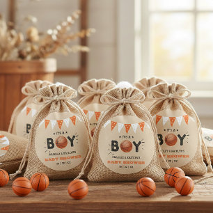 It's A Boy! Basketball Themed Co-ed Baby Shower Classic Round Sticker