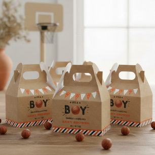It's A Boy! Basketball Themed Co-ed Baby Shower Favour Box