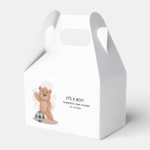 It's a boy bear cute blue baby shower  favour box