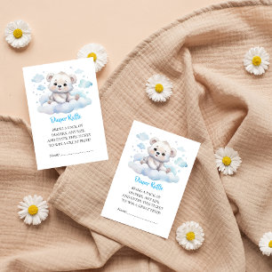 It's a boy bearly wait woodland baby bear shower enclosure card