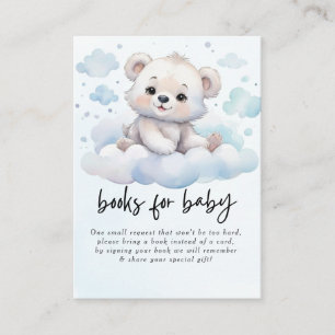 It's a boy bearly wait woodland baby bear shower  enclosure card