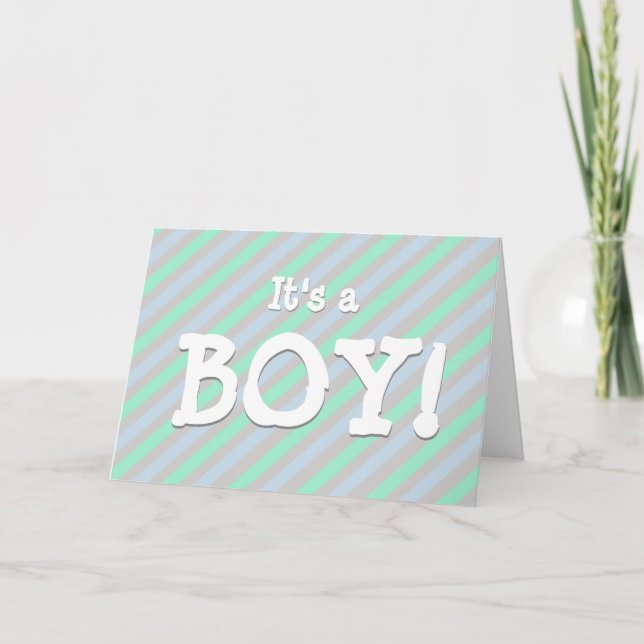 It's a Boy! Birth Announcement (Front)
