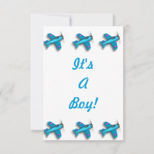 It's A Boy! Birth Announcement Card