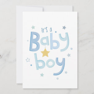 It's a boy, birth card
