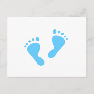 It's a Boy - Blue Baby Feet Announcement Postcard