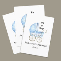 It's A Boy! Blue Baby Pregnancy Announcement